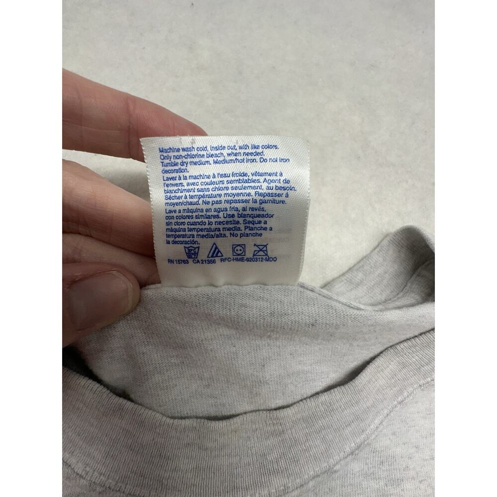 Vintage Flex Gym Shirt Size L 90s Rare Long Sleeve Bodybuilding Hanes Beefy - Picture 5 of 9